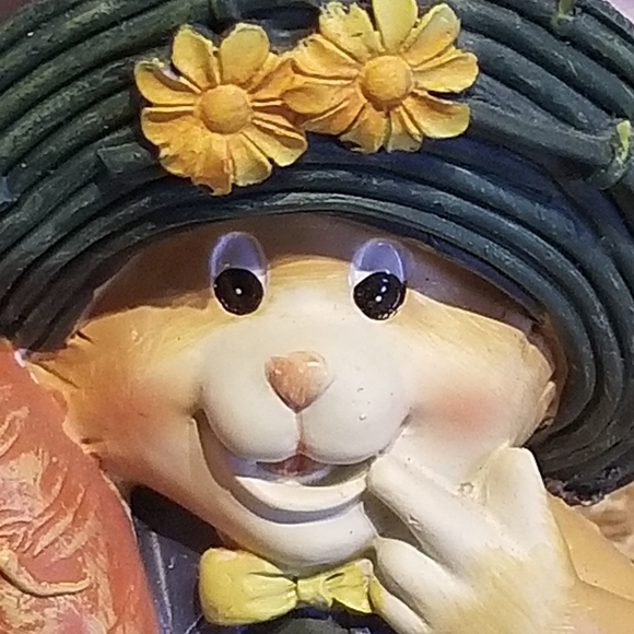 2 Shelf Sitting EASTER BUNNIES w Dangle Legs - Picture 11 of 16